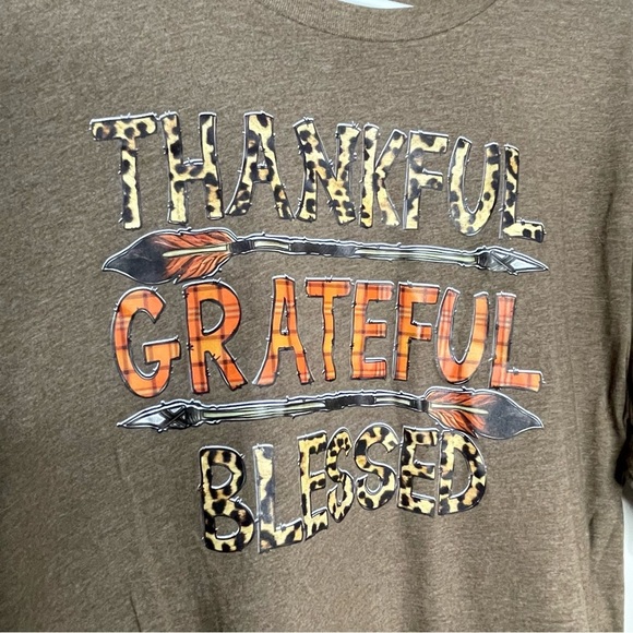 Thankful Grateful Blessed Short-Sleeve Tee (X-Large) - Picture 3 of 5